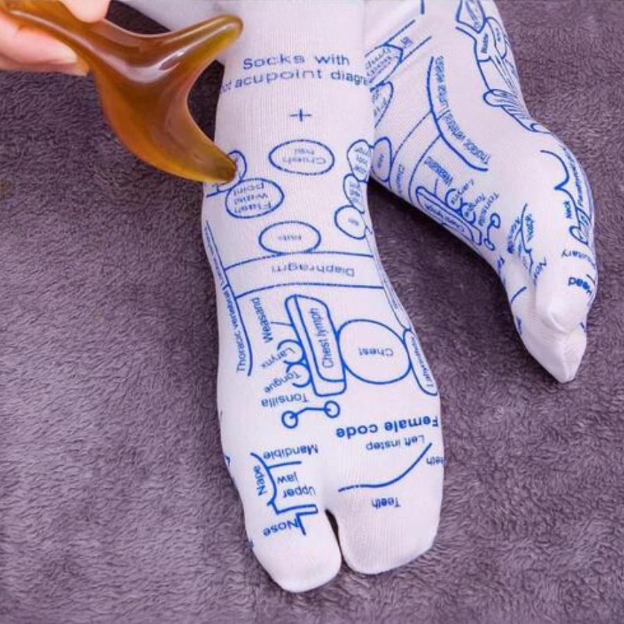 AnSoles Reflexology Chart Socks